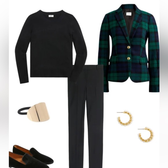 J. Crew Jackets & Coats J Crew New 4 Black Watch Plaid Tartan